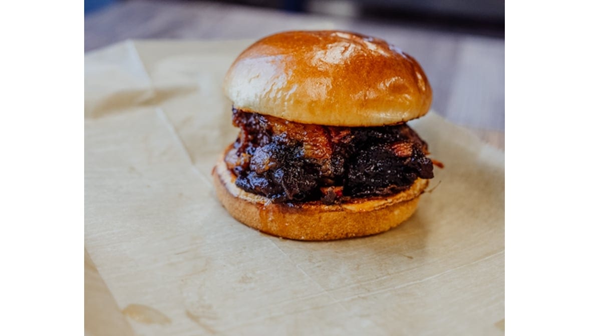 Brisket Burnt Ends Sandwich.